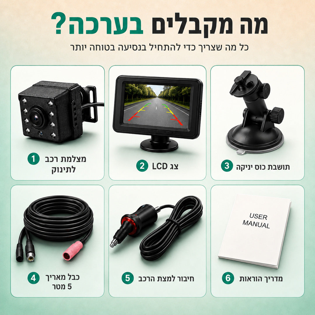 מצלמת רכב לתינוק לנסיעה בטוחה - BabyCameraᵀᴹ
